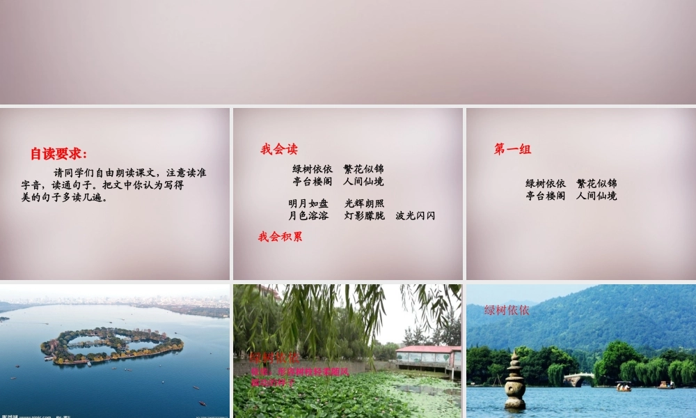 五年级语文上册《美丽的“三潭印月”》课件5 语文A版-语文A版小学五年级上册语文课件