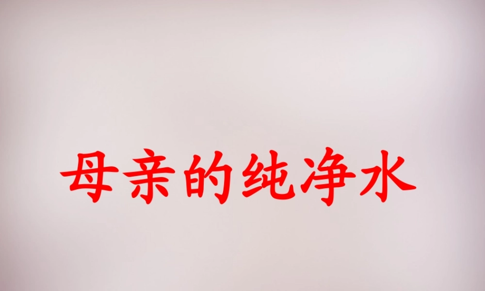 五年级语文上册《母亲的纯净水》课件2 语文A版-语文A版小学五年级上册语文课件