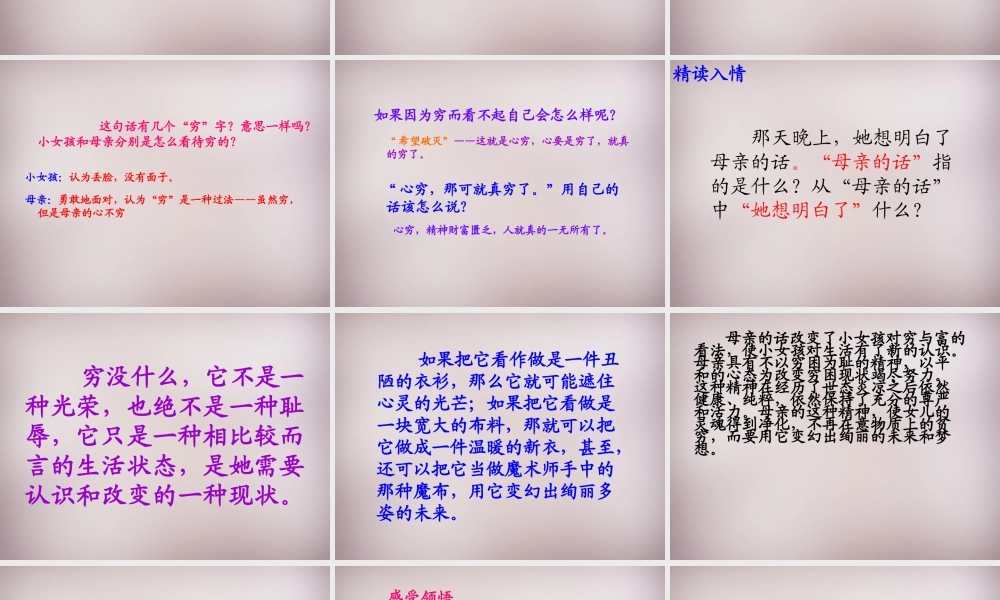 五年级语文上册《母亲的纯净水》课件2 语文A版-语文A版小学五年级上册语文课件