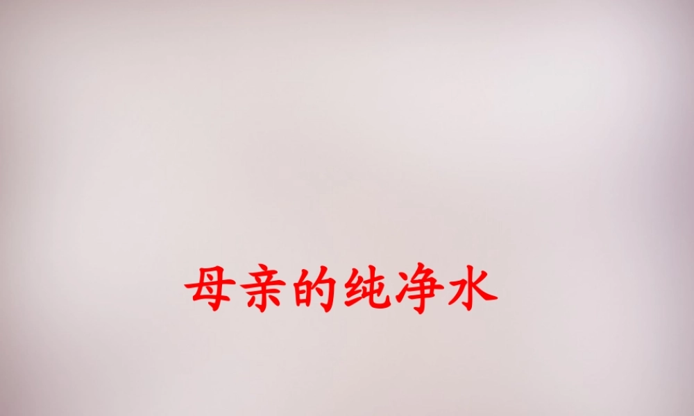 五年级语文上册《母亲的纯净水》课件3 语文A版-语文A版小学五年级上册语文课件