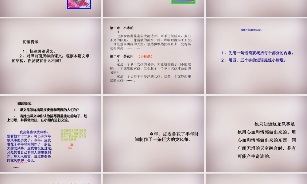 五年级语文上册《皮皮鲁的风筝》课件1 语文A版-语文A版小学五年级上册语文课件