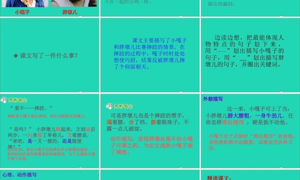 五年级语文下册 第七组 22《人物描写一组》课件 新人教版-新人教版小学五年级下册语文课件