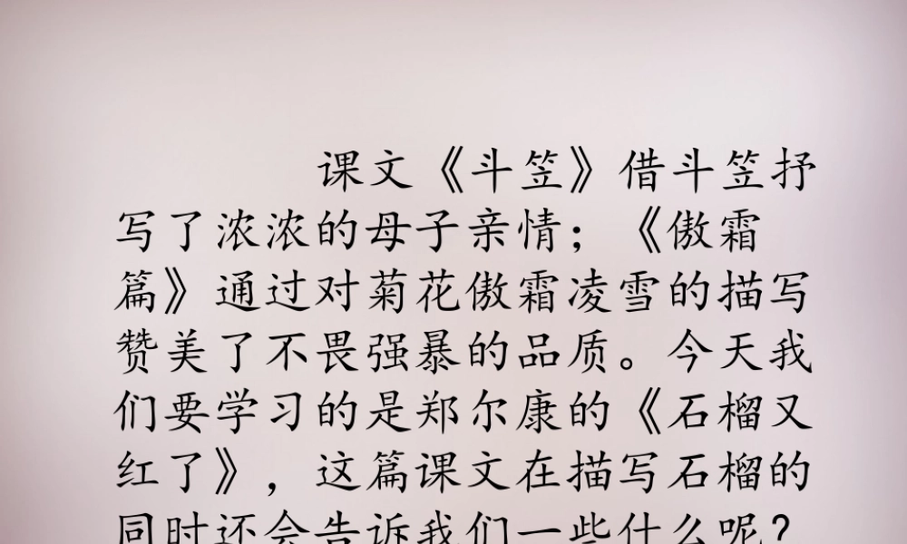 五年级语文上册《石榴又红了》课件2 语文A版-语文A版小学五年级上册语文课件
