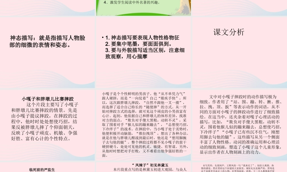 五年级语文下册 第七组 22人物描写一组课件1 新人教版-新人教版小学五年级下册语文课件