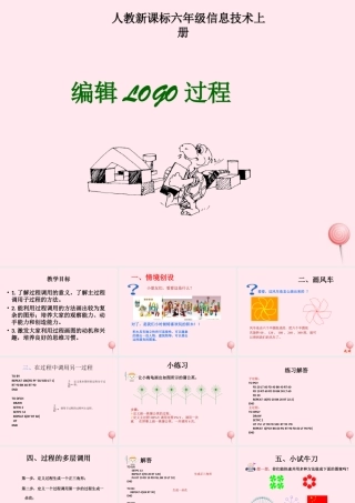 六年级信息技术上册 第二单元 简单的Logo过程 第7课《编辑Logo过程》课件2 新人教版（三起）-新人教版小学六年级上册信息技术课件