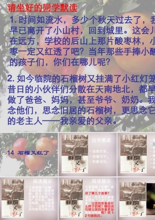 五年级语文上册《石榴又红了》课件4 语文A版-语文A版小学五年级上册语文课件