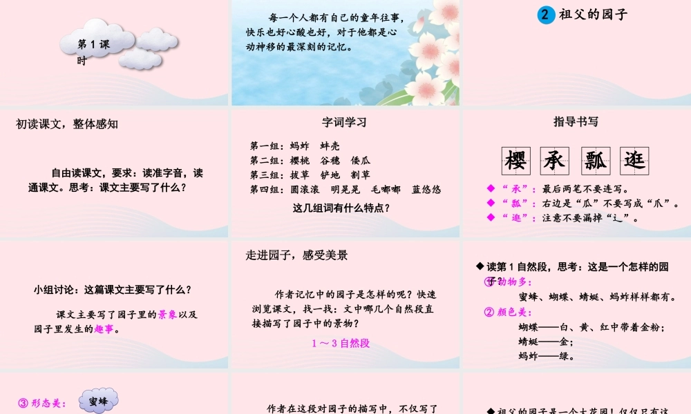 五年级语文下册 第一单元 2 祖父的园子课件 新人教版-新人教版小学五年级下册语文课件