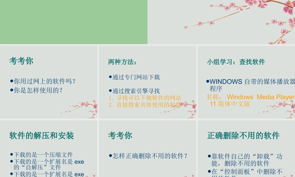 六年级信息技术上册 第三课《怎样使用网上软件》课件1 川教版-川教版小学六年级上册信息技术课件