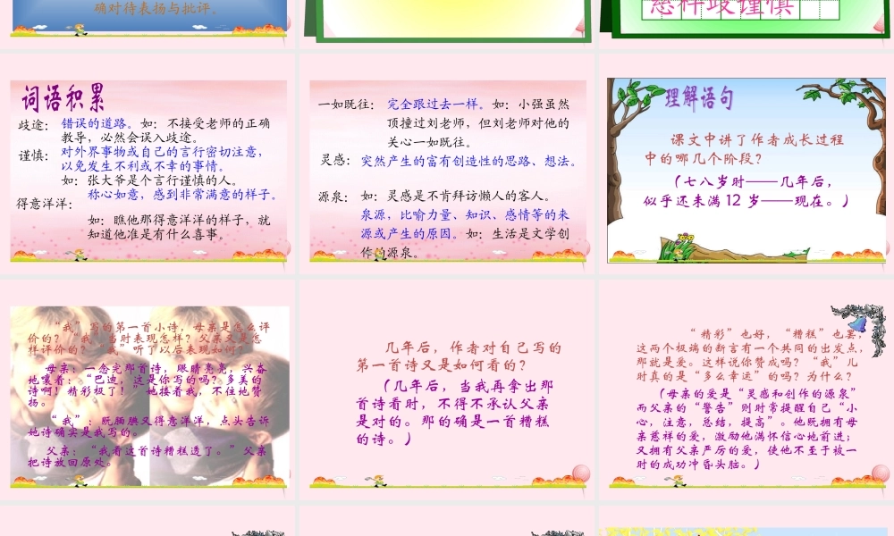 五年级语文上册 第六组 19 精彩极了和糟糕透了课件 新人教版-新人教版小学五年级上册语文课件