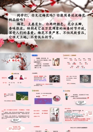 五年级语文下册 第一单元 4 梅花魂精品课件 新人教版-新人教版小学五年级下册语文课件