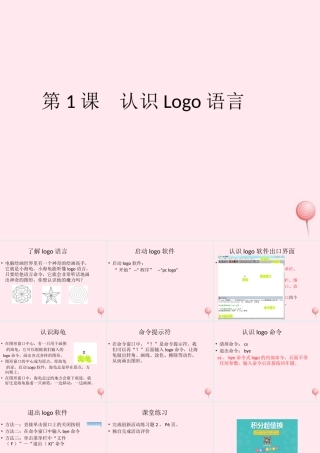 六年级信息技术上册 第一单元 画简单的图形 第1课《认识LOGO》课件2 新人教版（三起）-新人教版小学六年级上册信息技术课件