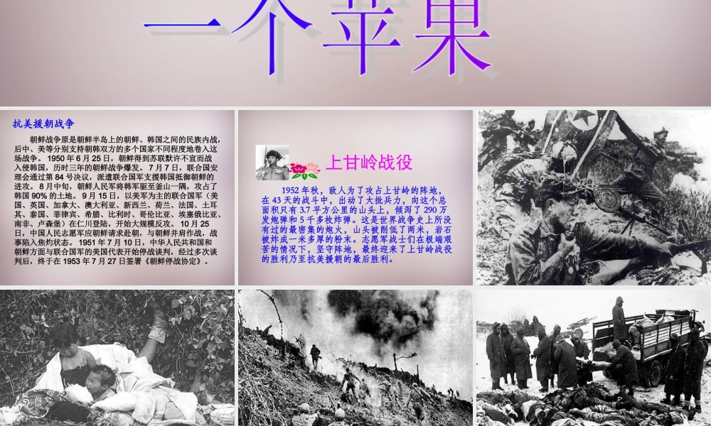 五年级语文上册《一个苹果》课件1 语文A版-语文A版小学五年级上册语文课件