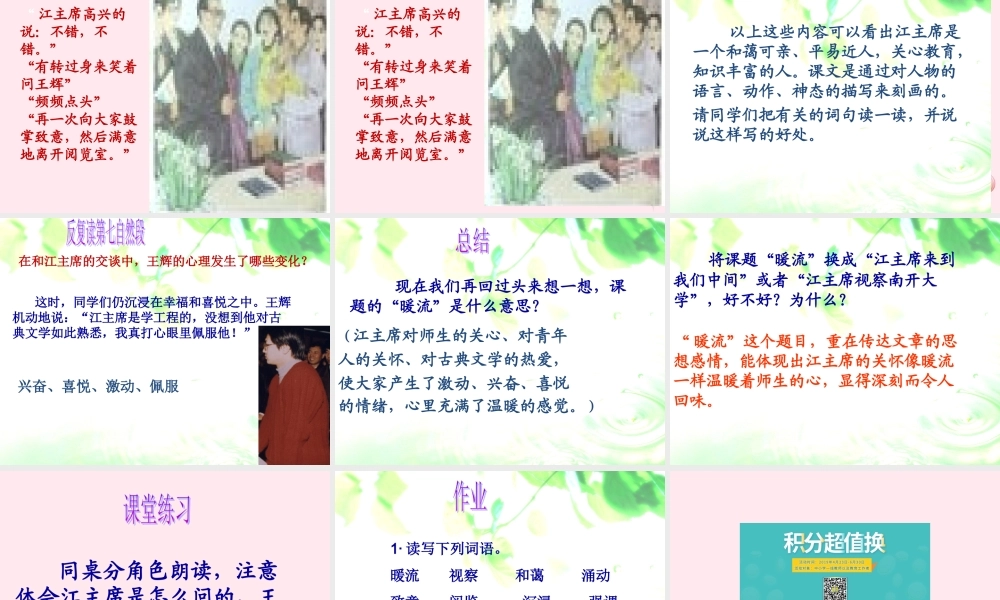 五年级语文下册 第一单元 第2课《暖流》课件3 苏教版-苏教版小学五年级下册语文课件