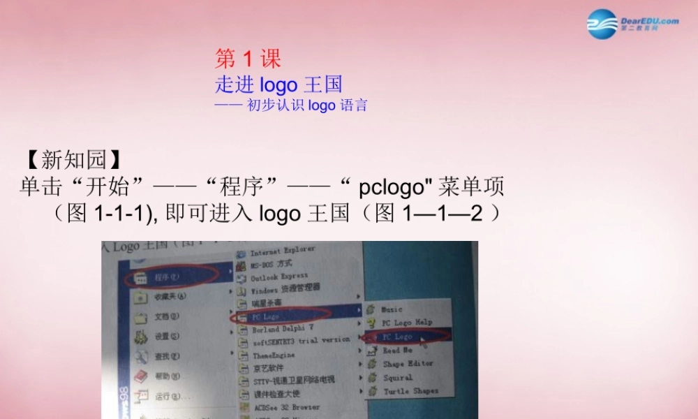 六年级信息技术上册 第一单元 走进LOGO王国—LOGO语音命令课件