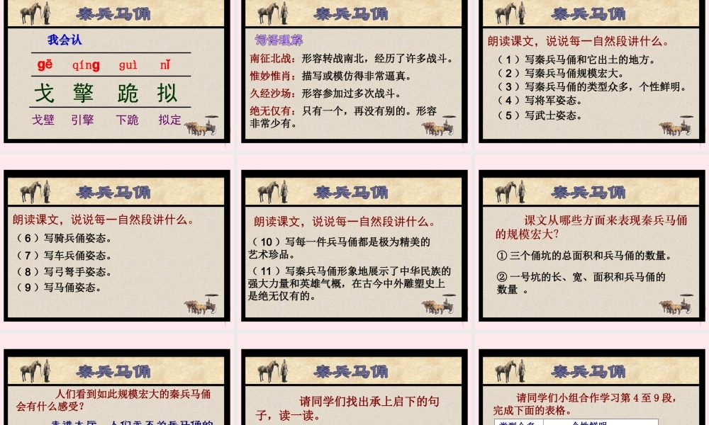 五年级语文下册 第四单元 第14课《秦兵马俑》课件 苏教版-苏教版小学五年级下册语文课件