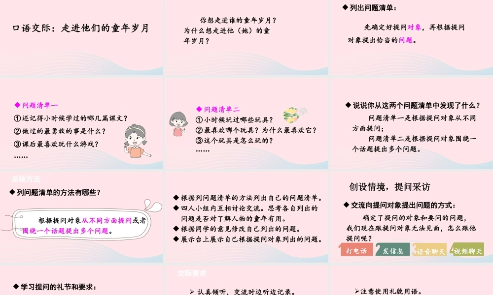五年级语文下册 第一单元 口语交际：走进岁月课件 新人教版-新人教级下册语文课件