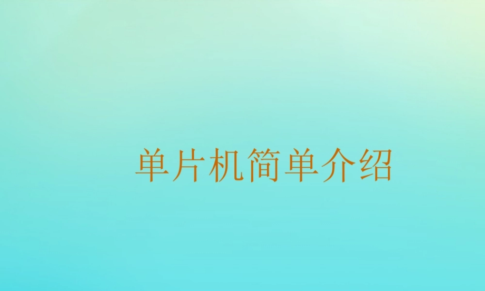 六年级信息技术下册 第2课 单片机 单片机概述课件 河大版-河大版小学六年级下册信息技术课件
