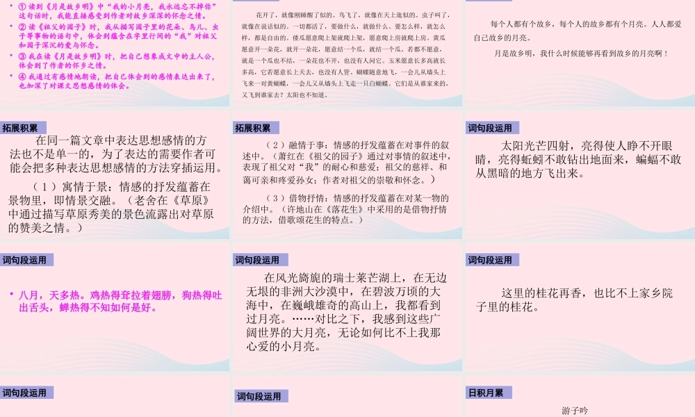 五年级语文下册 第一单元《语文园地一》配套课件 新人教版-新人教版小学五年级下册语文课件