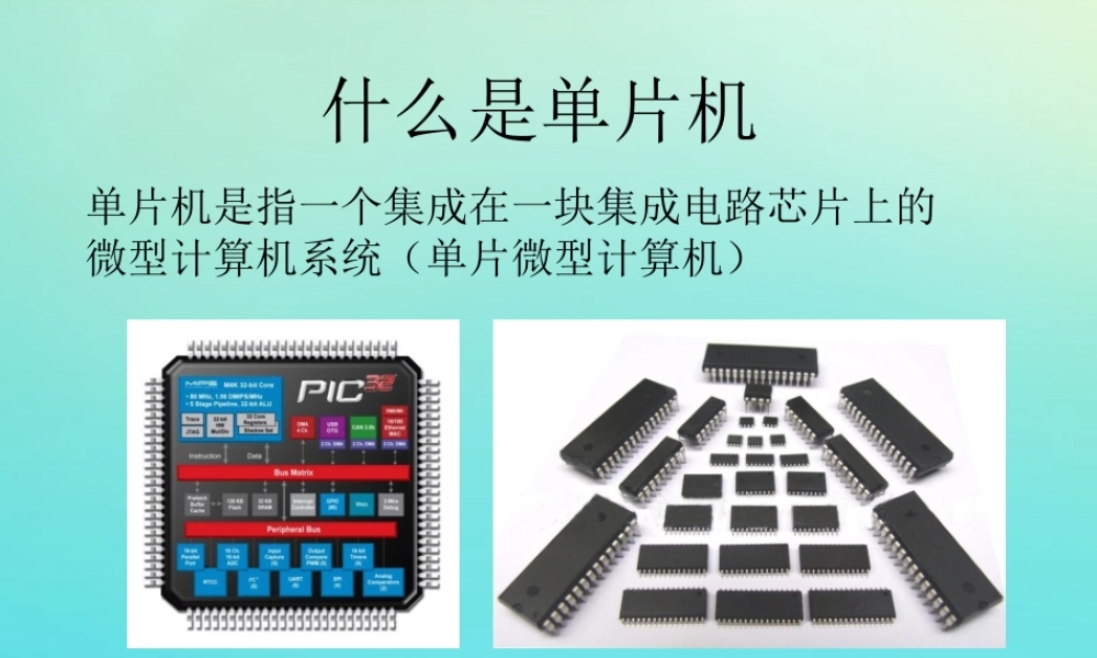 六年级信息技术下册 第2课 单片机课件 河大版-河大版小学六年级下册信息技术课件