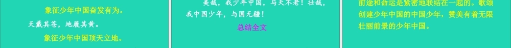 五年级语文上册 第四单元 13 少年中国说（节选）课件