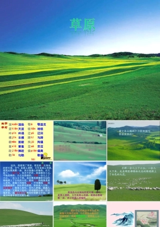 五年级语文下册 第一组 1 草原教学课件2 新人教版-新人教版小学五年级下册语文课件