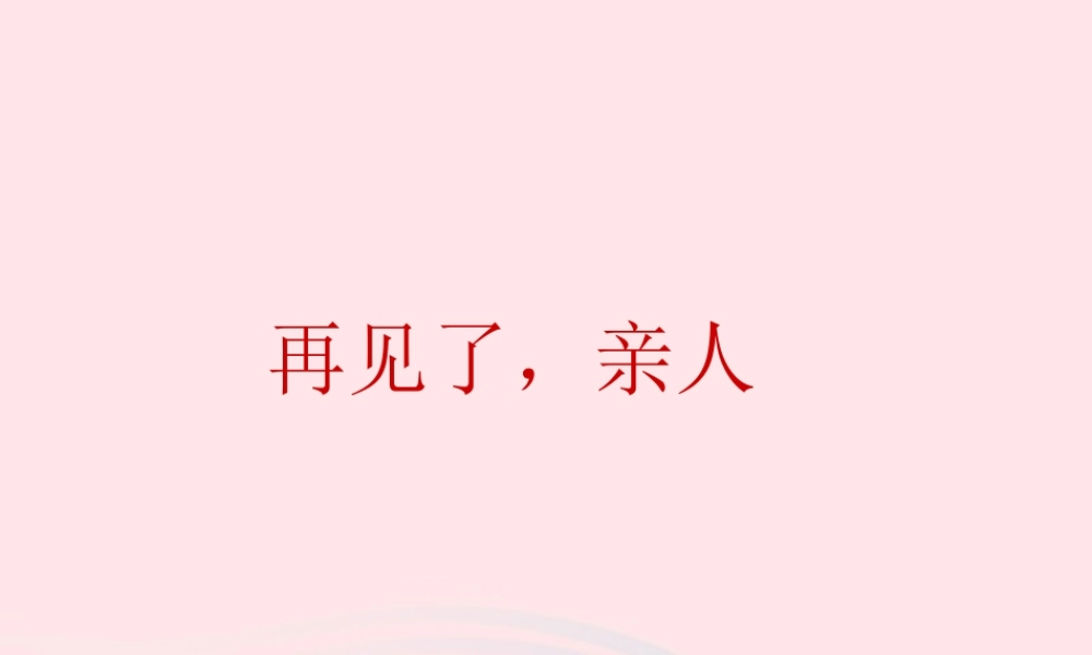 五年级语文下册 第四组 14 再见了，亲人课件2 新人教版-新人教版小学五年级下册语文课件