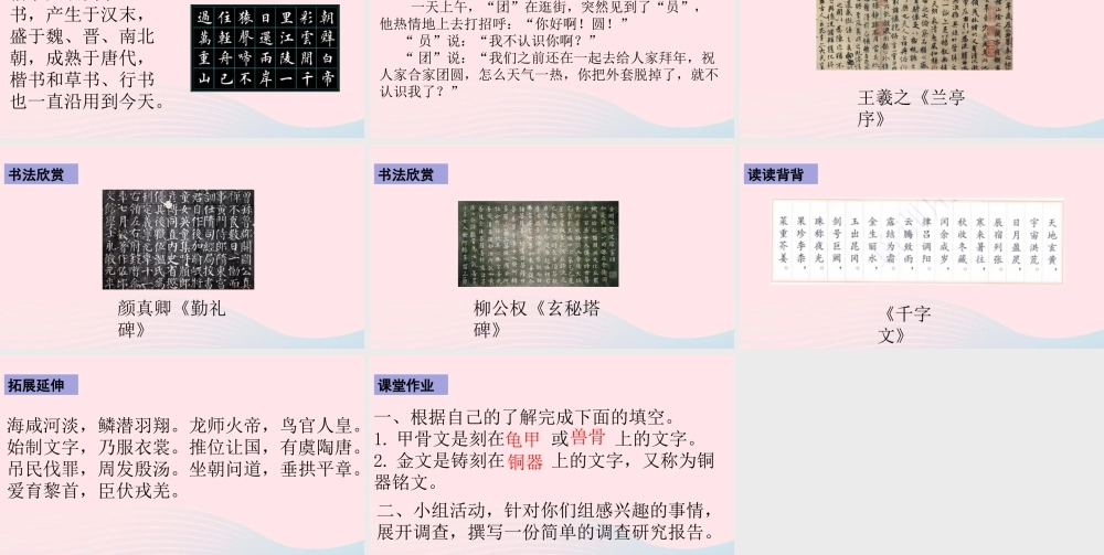 五年级语文下册 第三单元《我爱你，汉字》配套课件 新人教版-新人教级下册语文课件