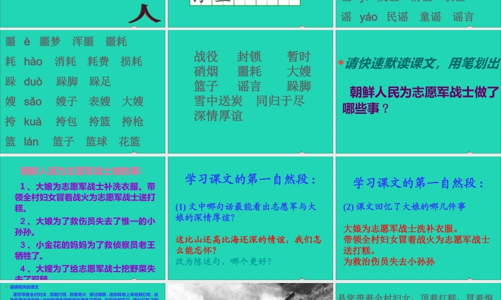 五年级语文下册 第四组 14 再见了亲人课件 新人教版-新人教版小学五年级下册语文课件