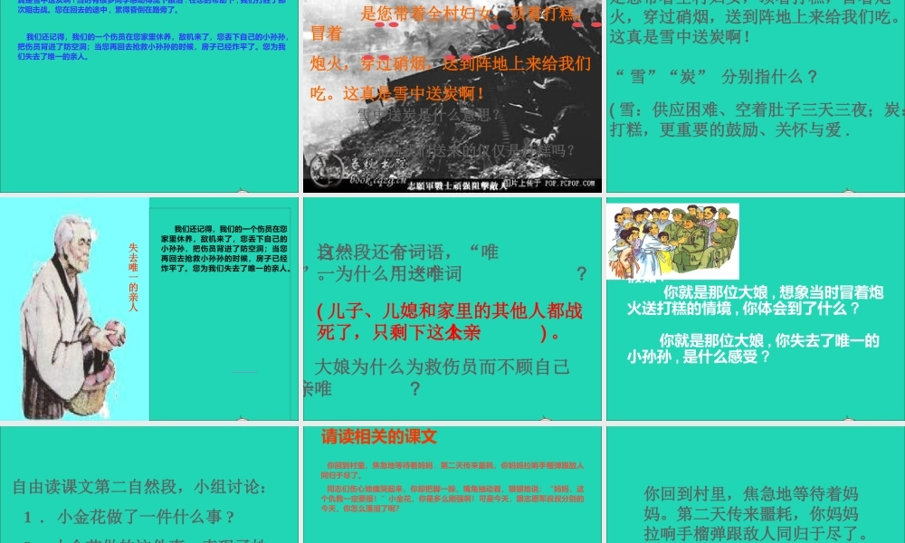 五年级语文下册 第四组 14 再见了亲人课件 新人教版-新人教版小学五年级下册语文课件