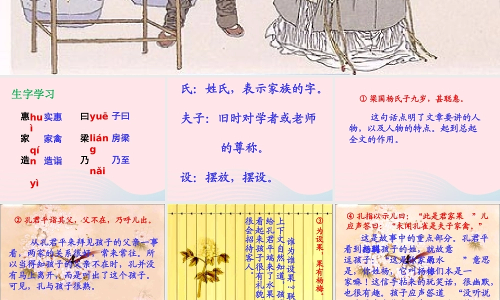 五年级语文下册 第三组 10 杨氏之子教学课件1 新人教版-新人教版小学五年级下册语文课件