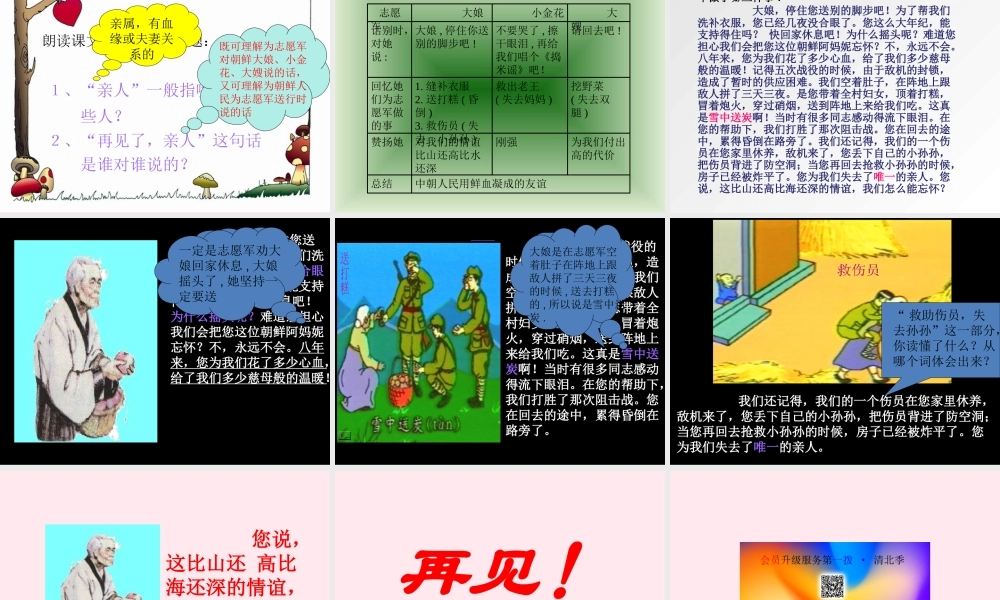 五年级语文下册 第四组 14《再见了，亲人》课堂教学课件1 新人教版-新人教版小学五年级下册语文课件