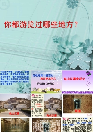 五年级语文下册 习作四《学写游记》课件1 苏教版-苏教版小学五年级下册语文课件