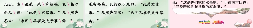 五年级语文下册 第三组 10《杨氏之子》课堂教学课件3 新人教版-新人教版小学五年级下册语文课件