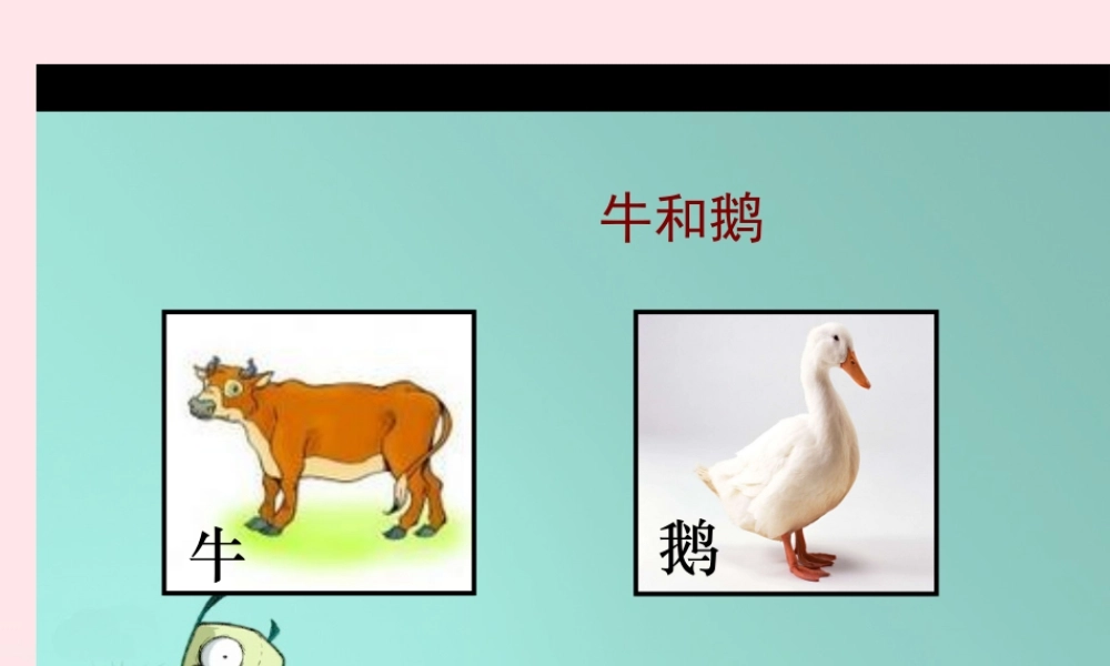 五年级语文下册 3《角度》牛和鹅课件3 北师大版-北师大版小学五年级下册语文课件