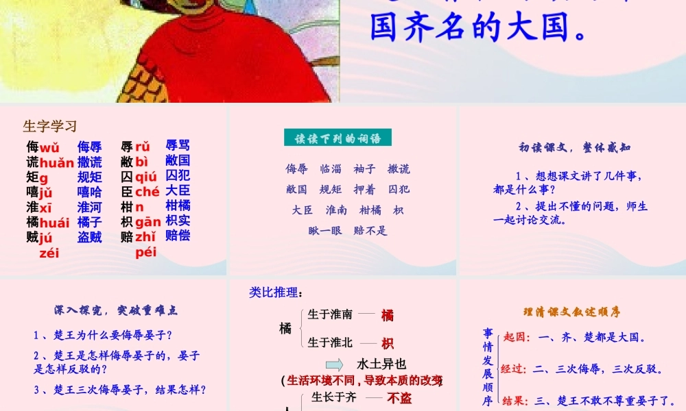 五年级语文下册 第三组 11 晏子使楚教学课件1 新人教版-新人教版小学五年级下册语文课件