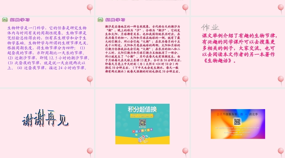 五年级语文下册 第五单元 第17课《有趣的生命时钟》课件 西师大版-西师大版小学五年级下册语文课件