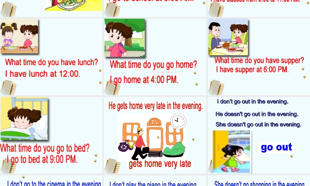 人教新版小学英语六年级上册第二单元课件Revision