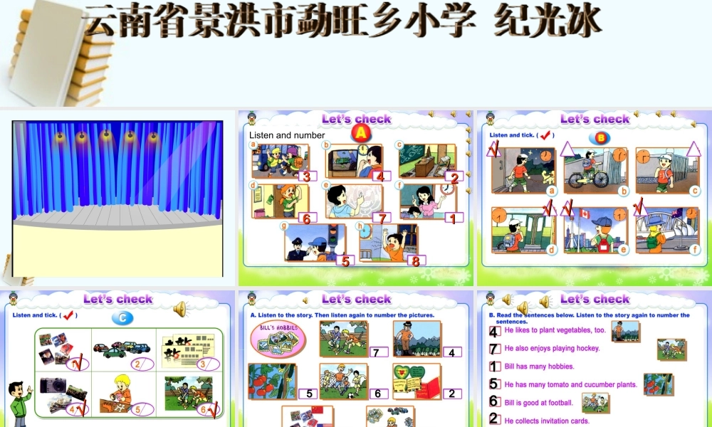 人教新版小学英语六年级上册课件Fun Time1 part1