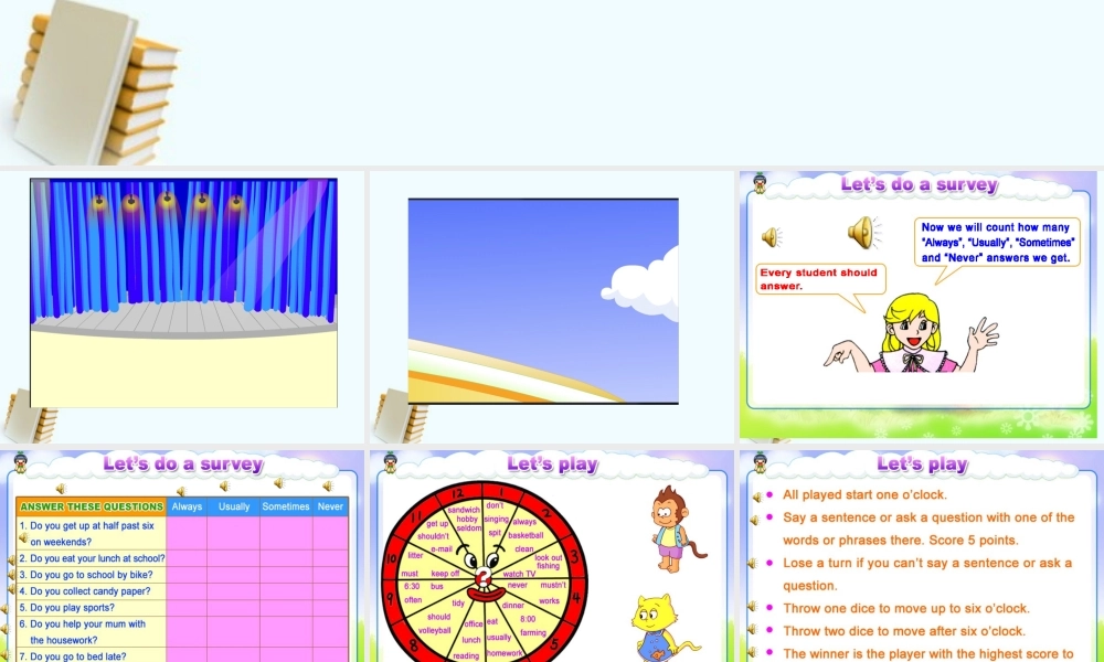 人教新版小学英语六年级上册课件Fun Time1 part2