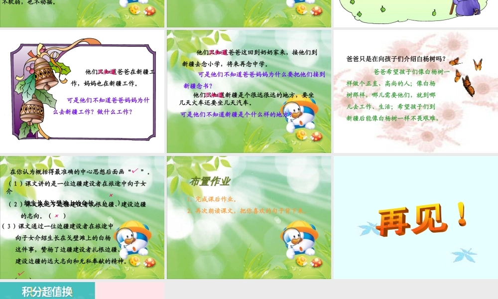 五年级语文下册 第一组 3 白杨课件 新人教版-新人教版小学五年级下册语文课件