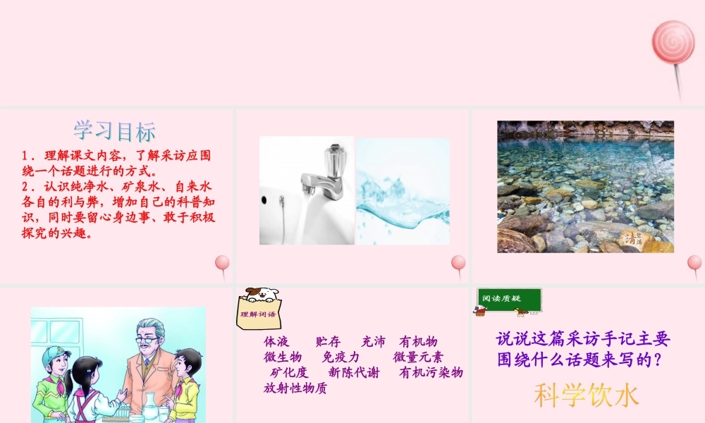 五年级语文下册 第五单元 第20课《采访周博士手记》课件 西师大版-西师大版小学五年级下册语文课件