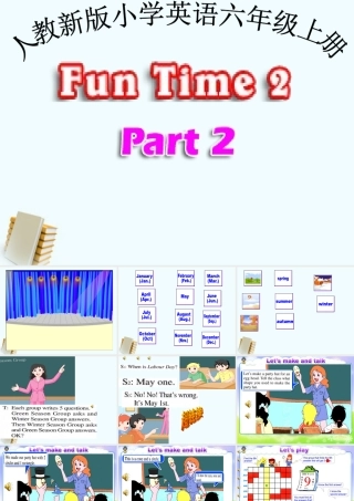 人教新版小学英语六年级上册课件FunTime2 Part2
