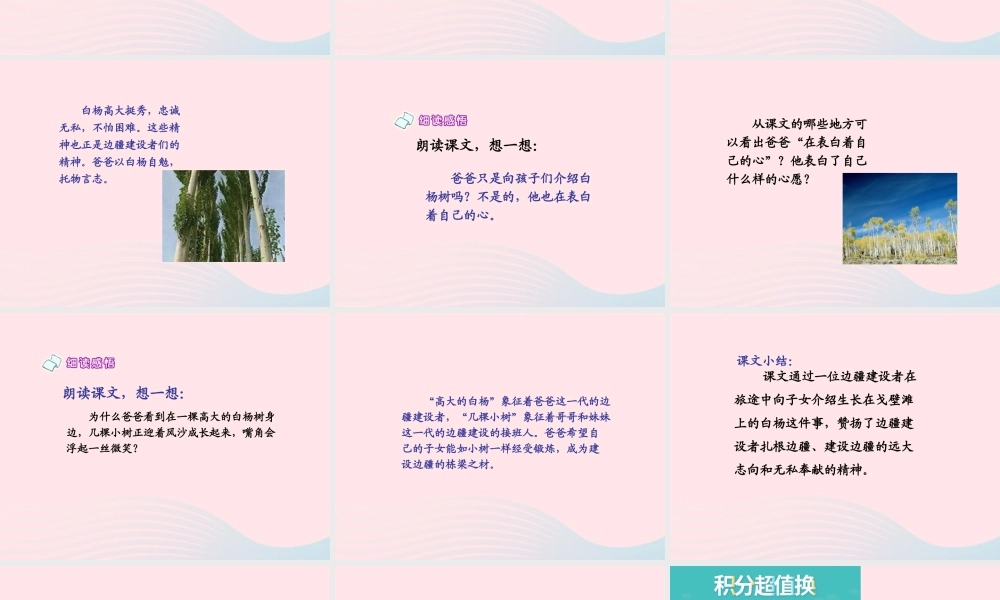 五年级语文下册 第一组 3 白杨课件3 新人教版-新人教版小学五年级下册语文课件