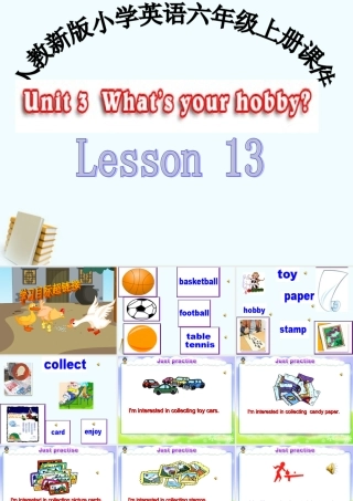 人教新版小学英语六年级上册课件Lesson13