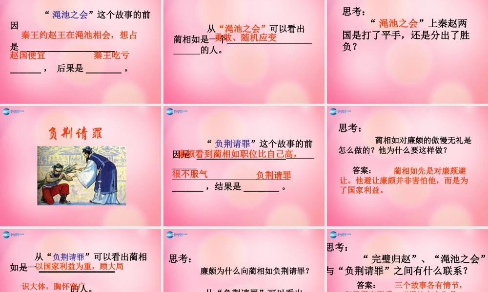 五年级语文下册 18.将相和教学课件 新人教版-新人教版小学五年级下册语文课件