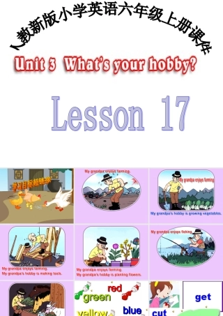 人教新版小学英语六年级上册课件Lesson17