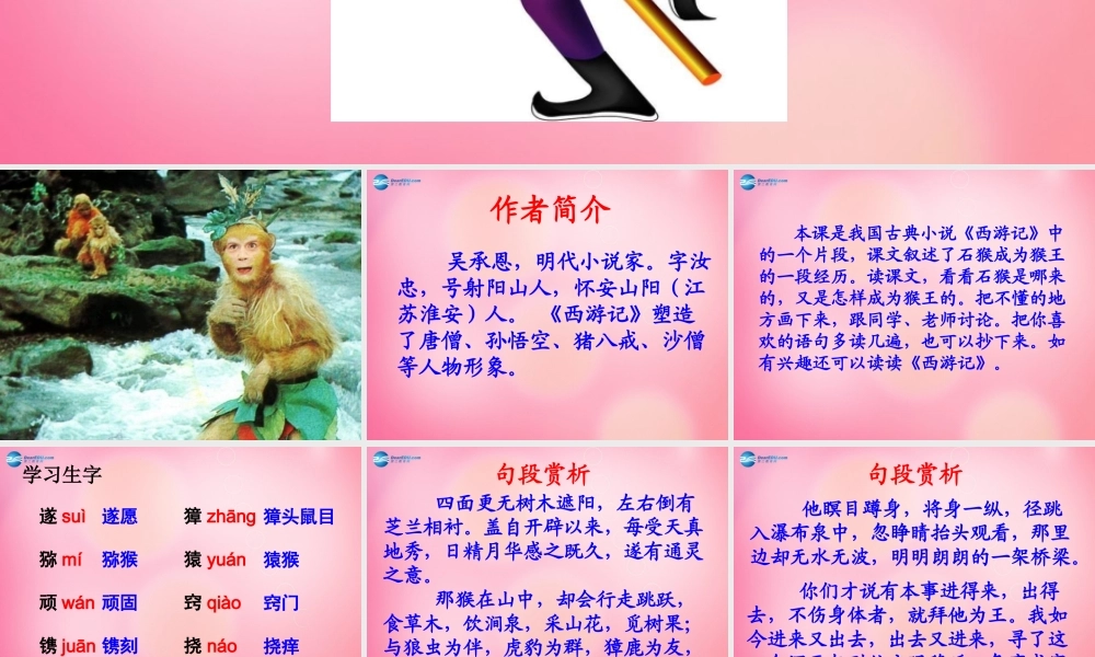 五年级语文下册 21.猴王出世教学课件 新人教版-新人教版小学五年级下册语文课件