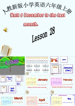人教新版小学英语六年级上册课件Lesson28