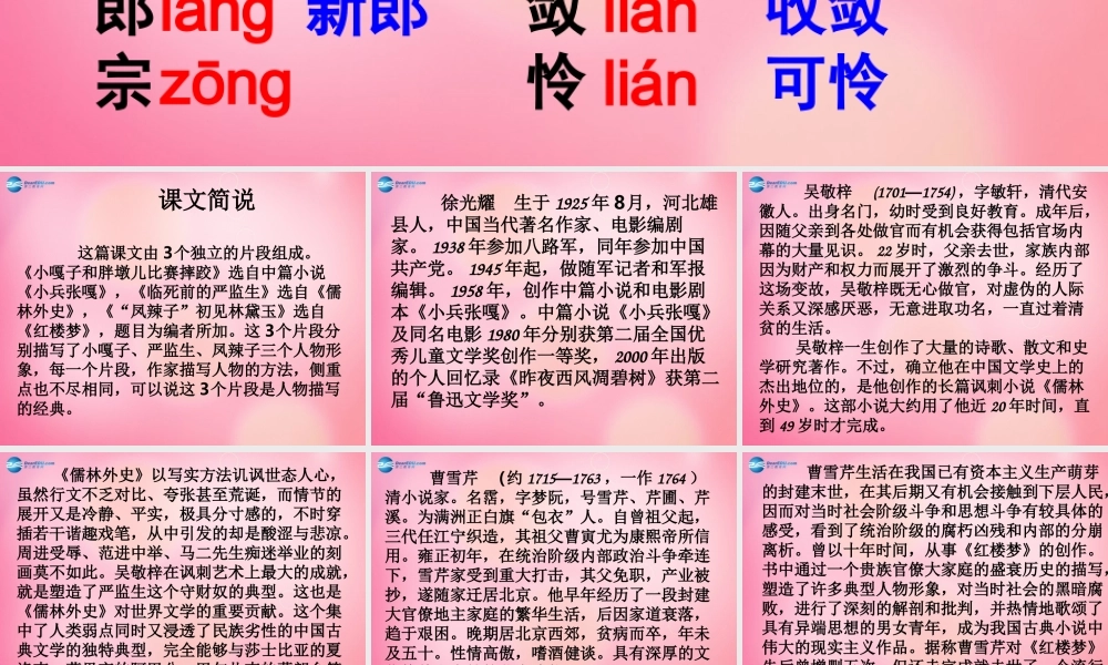 五年级语文下册 26.人物描写一组教学课件 新人教版-新人教版小学五年级下册语文课件