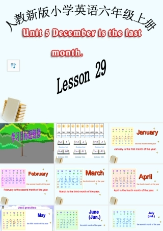 人教新版小学英语六年级上册课件Lesson29